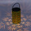 LED Hanging Lantern with Leaf Pattern, Portable Decor, Gold 2