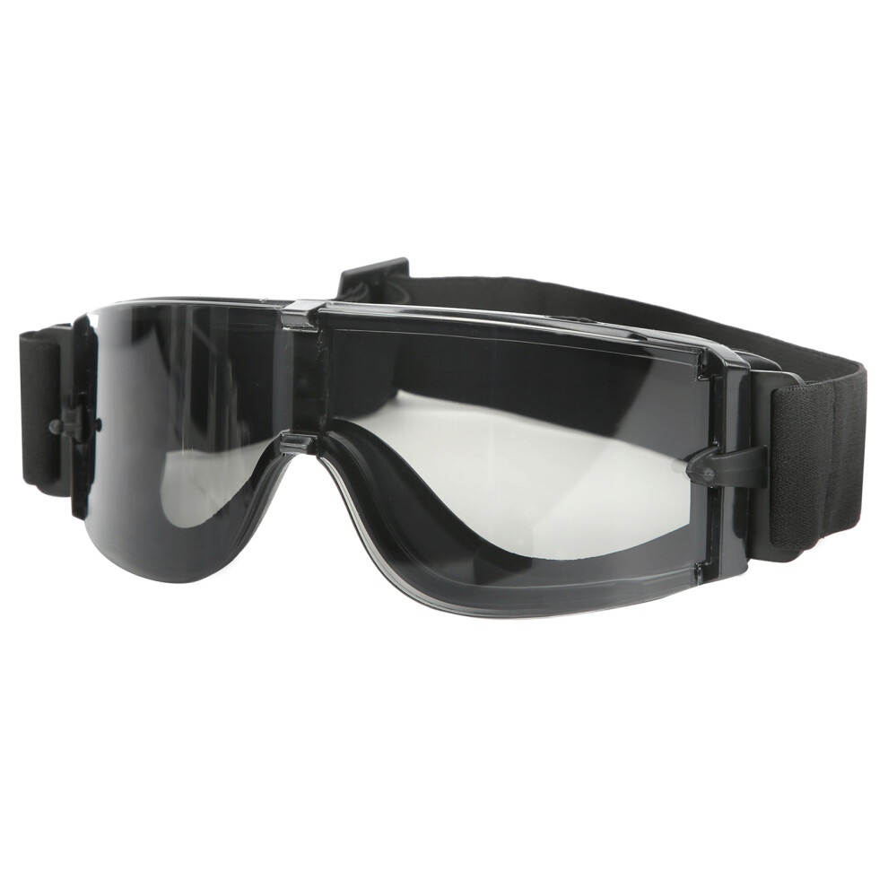 Safety Goggles For Military Eye Protection, High Impact Resistance Interchangeable Lens Anti Fog Uv-400 Protection Soft Foam Padding Panoramic View 9358999981109