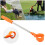 Telescopic 2m Golf Ball Retriever with Automatic Lock Orange 9