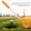 Telescopic 2m Golf Ball Retriever with Automatic Lock Orange 5