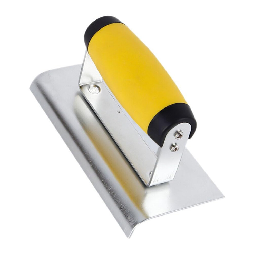 Stainless Steel Plastering Trowel, Ergonomic Handle, Curved Ends, Radiused Edge For Concrete And Cement Finishing 9199774573375