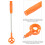 Telescopic 2m Golf Ball Retriever with Automatic Lock Orange 4