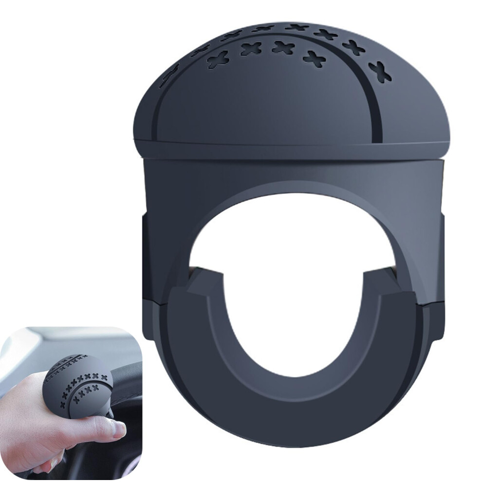 Universal 360 Steering Wheel Spinner Knob With Ergonomic Palm Grip For Cars And Trucks Black 9382693252371