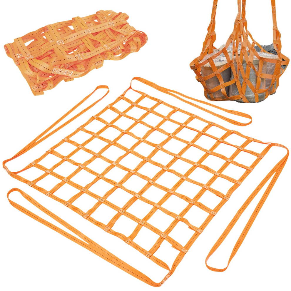 Cargo Hoisting Nets 1X1m Polyester Heavy-Duty Moving Net 300Kg Load Capacity Square Mesh Straps For Construction And Rigging 9187378429259