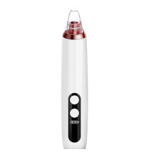 Smart Pore Vacuum, Blackhead Remover with Electric Face Cleaner and Hot Compress, 3 Suction Levels, 5 Probes for Acne and Pimple Extraction, LCD Scre