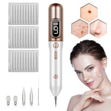 Justerbare styrketilstande Derma Roller Pen, rødt lysapparat til hjemmebrug, kompakt og bærbart skønhedsværktøj med ergonomisk håndtag til