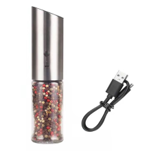 Elektrický mlýnek na sůl a pepř, dobíjecí přes USB, prémiový design, nekorozivní keramické čepele, pro dokonalý kulinářský zážitek