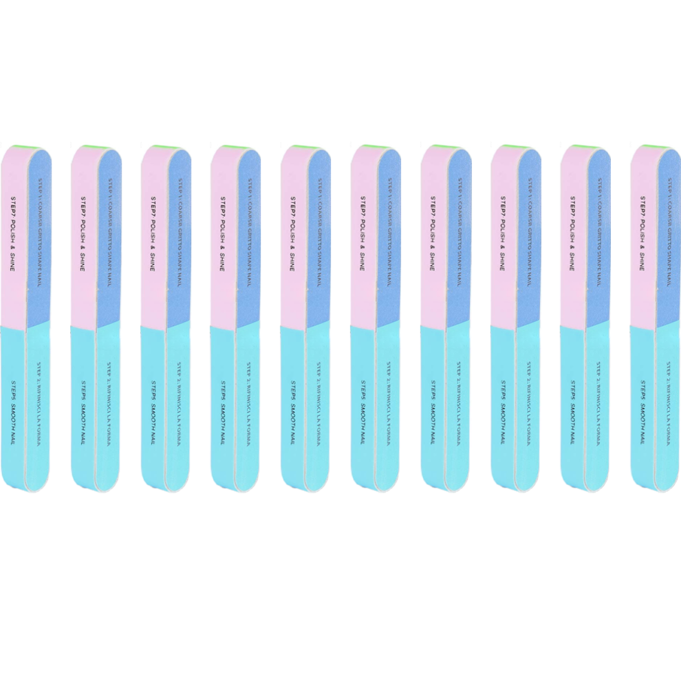 Sponge Nail Buffer Block, Four-Sided Nail File for Natural Nail Polish System, Professional Double Sided Nail Files, Reusable & Waterproof