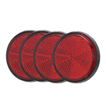 4 pcs 2in Red Warning Reflectors for Trucks Trailers Boats Horse Trailers