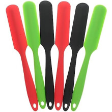 (Wie Gezeigt, 24.5*2.8*1cm) HEMOTON 6-Piece Silicone Spatula Set Kitchen Baking Scraper Cake Icing Tools Random Color