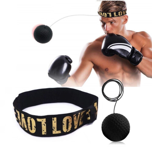Reflex Ball - Boxing Equipment with Headband - Black Black M 1