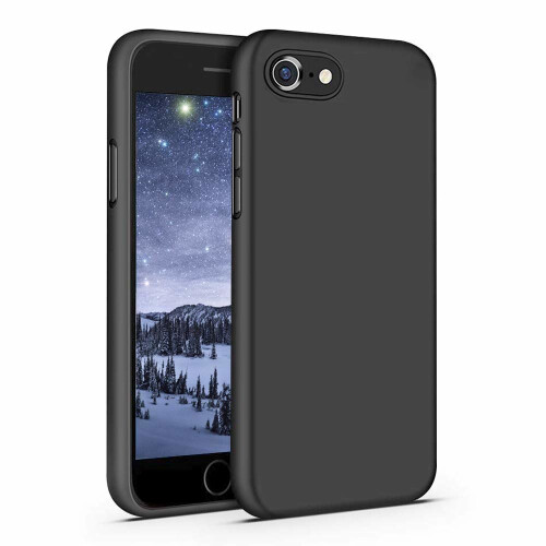 iPhone 7/8/SE Handyhülle weiches Silikon schwarz