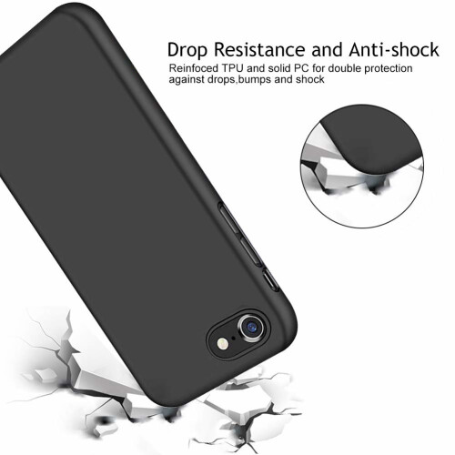 iPhone 7/8/SE Handyhülle weiches Silikon schwarz 2