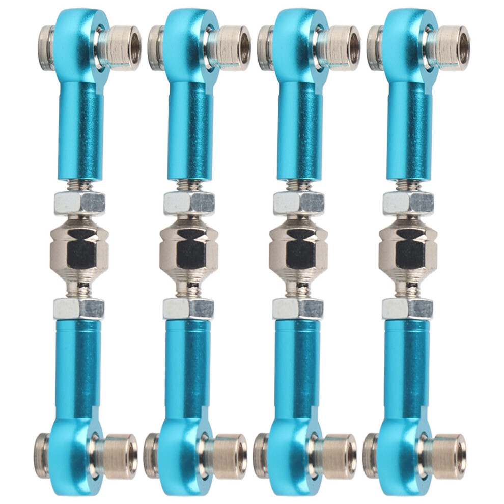 4Pcs Aluminum Alloy Rc Steering Linkage Rod Fit For 1/10 Car Upgrade Parts Blue 6951379300830