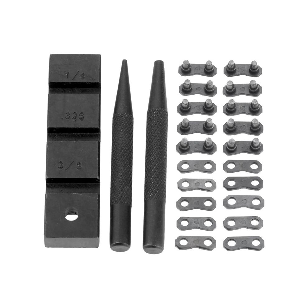 3PCS Pocket Chainsaw Breaker Chain Saw Repairing Mending Tool Set with 10 Sets 0.325in Chainsaw Chain Joiner Link Repair
