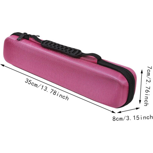 Shockproof Recorder Case with Secure Zipper Flute Storage Pouch for Soprano Rose Red 1