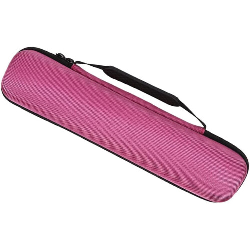 Shockproof Recorder Case with Secure Zipper Flute Storage Pouch for Soprano Rose Red 2