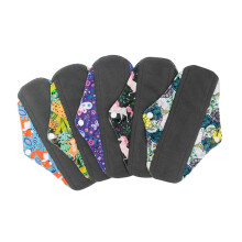 Reusable Bamboo Menstrual Pads 5 Pack with Easy Snap Design for Maternity and Postpartum