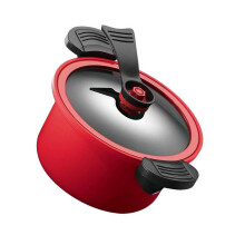 Pressure Cooker, NonStick Saucepans for Soup and Rice, Practical Cookware with  Capacity for Stove Red