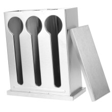 Stainless Steel Cutlery Box with Lid, Organizer for Spoons, Forks, Knives