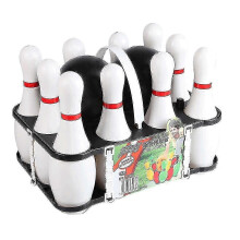 1 Set Bowling Set & Adults 2 Ball with 10 Pins for Family Kids And Adults Backyard Skittles --Uki