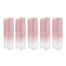 Translucent Lipgloss Tubes, Portable Cosmetic Containers with Eco-Friendly PP Material, Refillable Lip Balm Bottles for DIY Lipstick Samples, Square