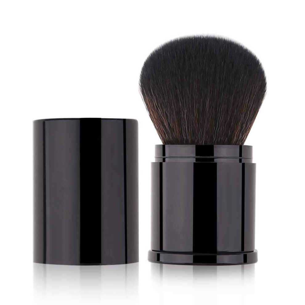 Foundation Brush for Multipurpose Cosmetics Makeup, Retractable Powder Brushes with Portable Cover, Kabuki Makeup Application, High Quality Synthetic