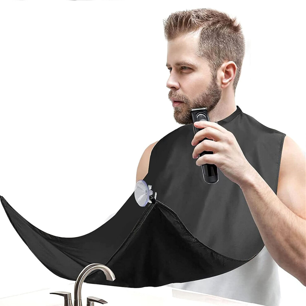 Innovative Beard Bib, Quick Drying Beard Grooming Cloth, Non-Stick Beard Cape For Effortless Shaving, With Adjustable Neck Straps, Anti-Static And Su