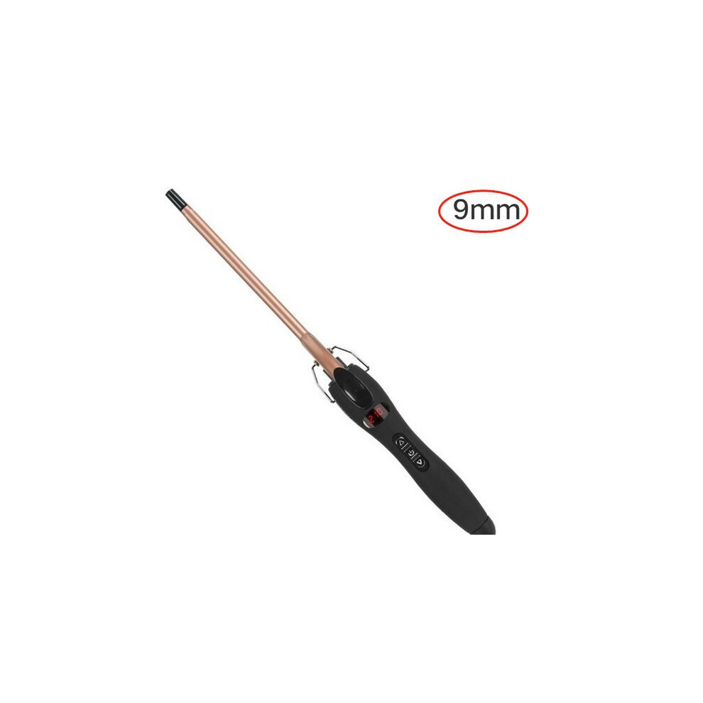 Golden 3/8 Inch Curling Iron, Pencil Curling Wand With Rapid Heating & Cooling Tip For Safe And Stylish Curls For Halloween Parties For Nightclubs