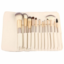 Professionelles Make-up-Pinselset in Roségold, 12-teiliges Set synthetischer Kabuki-Pinsel mit einfacher Reinigungsanleitung, geeignet für alle