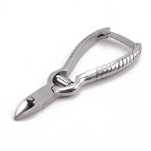Cortador de unhas encravadas, resistente e ideal para unhas grossas, com dupla ação e tecnologia de mola, em aço inoxidável profissional.