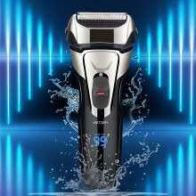 Electric Razor for Men, Waterproof Wet Dry Use with 3D Floating Blades, Rechargeable with Pop-Up Precision Trimmer and LED Display For Nightclubs
