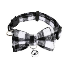 BCute Cat Collar for Small Puppies, Cats, Dog Collars, Bow, Kitten Collar, Bow, Necklace with Bell for Dogs and Cats Black White