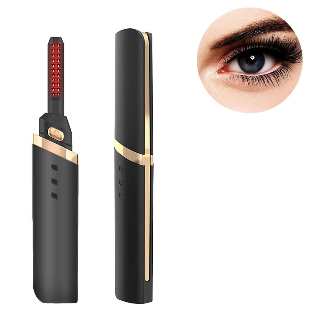 Innovative Eyelash Curler, Double-Sided Comb Head & USB Rechargeable, Rapid Heat & Safe Usage, 24-Hour Durability, Compact & Travel-Friendly, Perfect