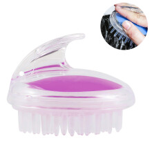 Hårbottenmassage-exfoliering, manuell hårbottenvård, silikonborst för skonsam behandling, stimulerar hårbotten för förbättrad hårväxt,