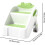 2 Step Stool for Children, Sturdy Double Step Stool for Toddlers, NonSlip Stool, Foldable Green 5
