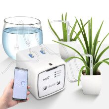 WiFi Automatic Plant Watering System with Dual Pump, Smart App Control, Adjustable Pressure, 20 Pots