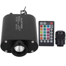 LED-fiberoptisk stjärntakbelysningssats Bluetooth-app ljudstyrd RGBW-lampa för bilar och hem, 16W smart fiberoptiskt belysningssystem med