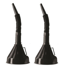 2 Plastic Car Oil Funnel Flexible Spout 130mm Diameter