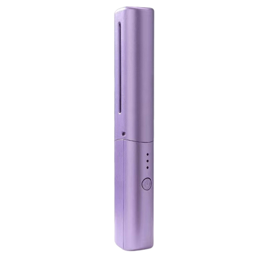 Purple Cordless Hair Straightener Brush With Fast Heating For Travel, Rechargeable Styling Comb