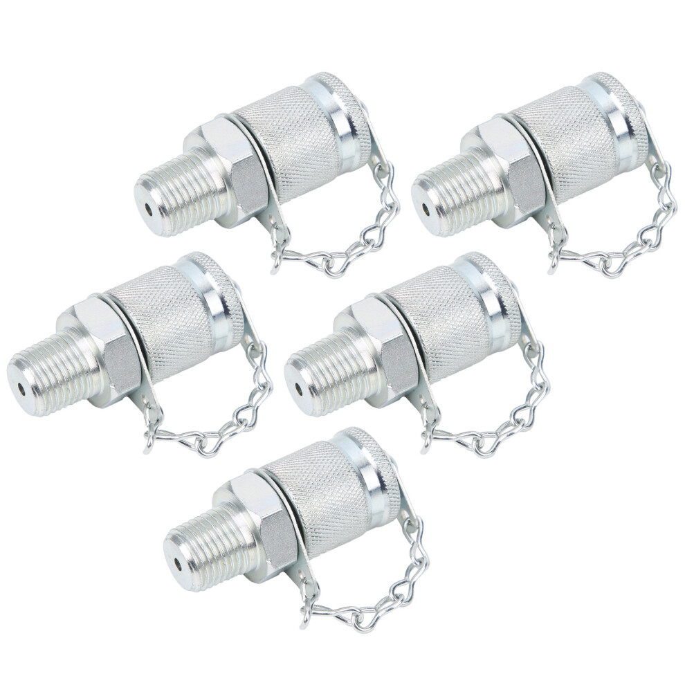 Hydraulic Testing Adapter Set 5Pcs - G1/4In Pressure Connectors 8021379311278