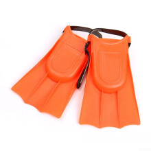 Child Swimming Fins Adjustable Fit Orange Color For Enhanced Speed And Water Efficiency