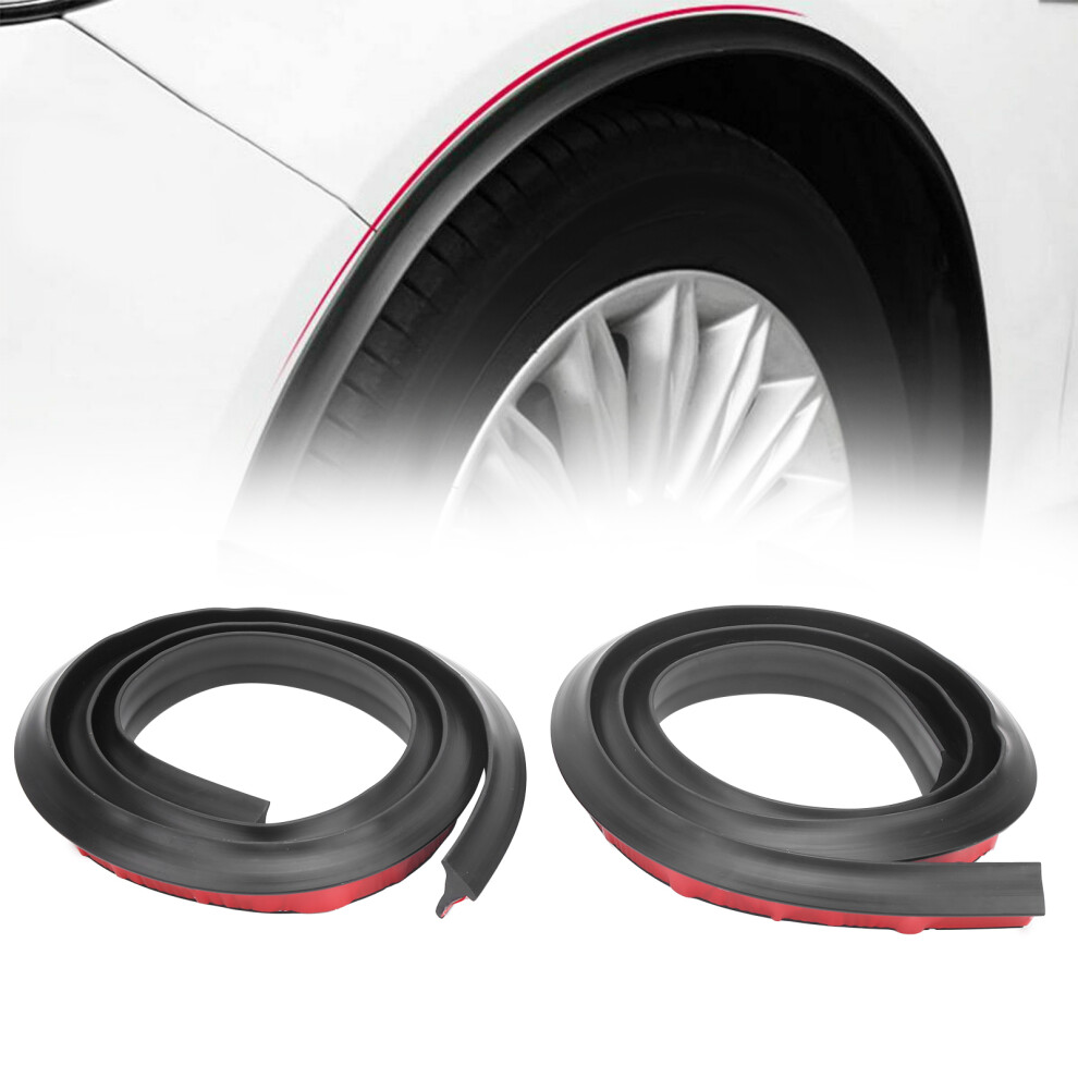 2Pcs Universal 1.5M Pvcl Fender Flare Wheel Eyebrow Protector Strip 4391379313119