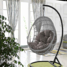 (white) Basket Egg Chair Seat Cushions Garden Hammock Cradle Pads Cc Raoliang