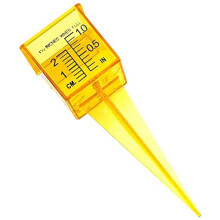 Bright Yellow Wide Mouth Garden Rain Gauge for Accurate Outdoor Lawn and Sprinkler Measurement