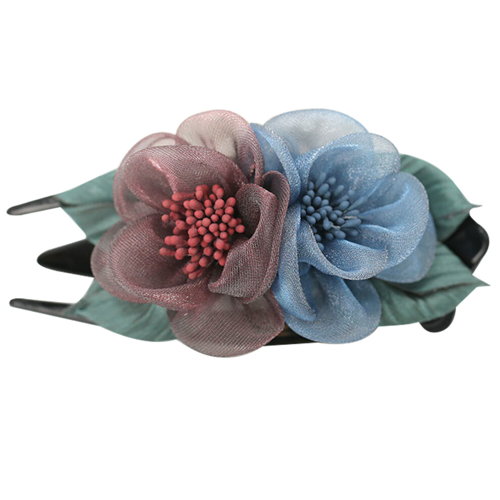 Chic Women's Hair Accessories, Premium Segment Barrettes, No Crease Self-Locking, Non-Slip Grip, Perfect for Bun Decoration, 2PCS For Nightclubs