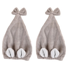 Toucas de microfibra para secar o cabelo, protegem cabelos longos ou grossos, design fofo de desenho animado para meninas, fáceis de cuidar (2