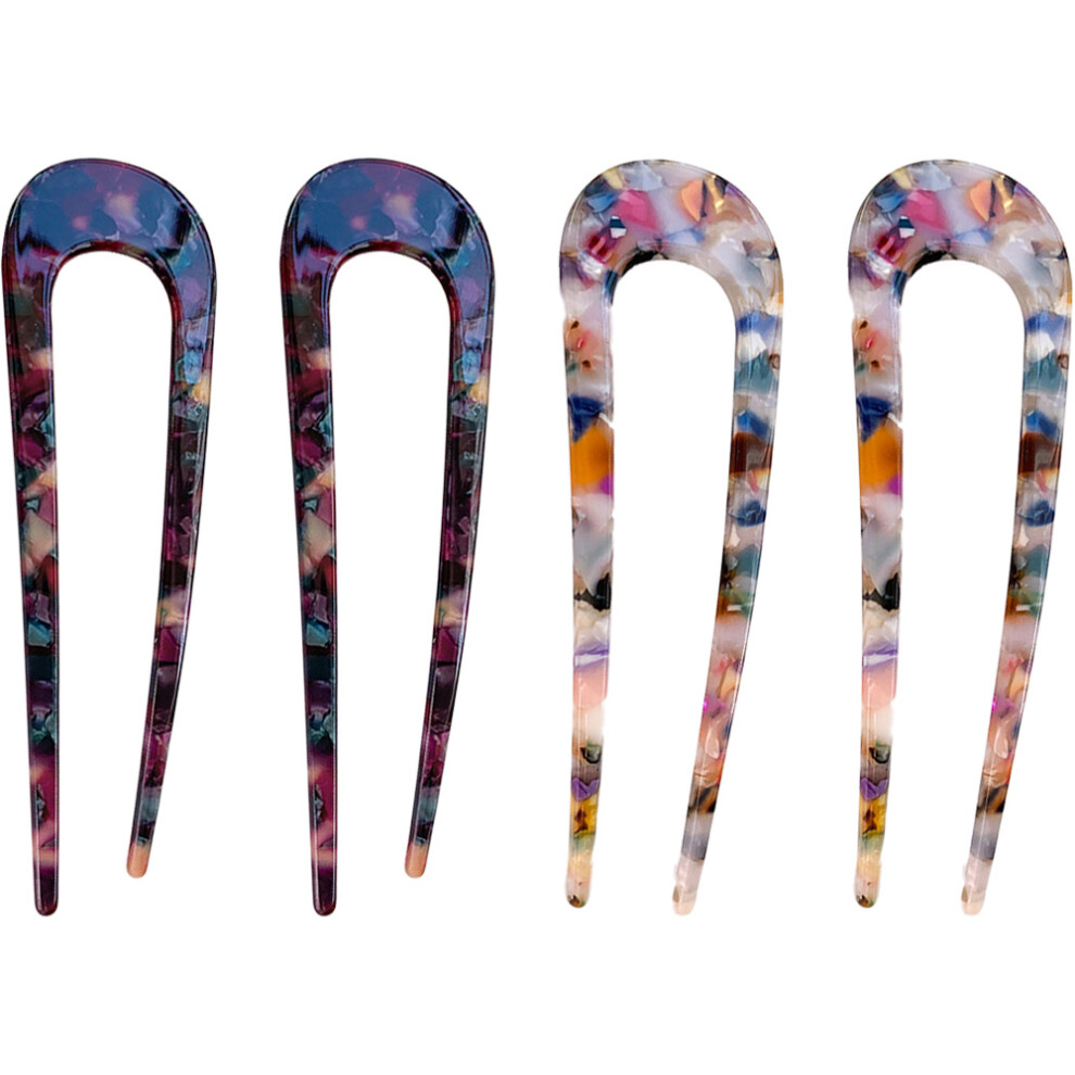 High Quality Cellulose Acetate Hair Pins, Flexible and Sturdy for Thick or Thin Hair, Smooth Edges U-shaped Design, Elegant Hair Accessories, Distinc