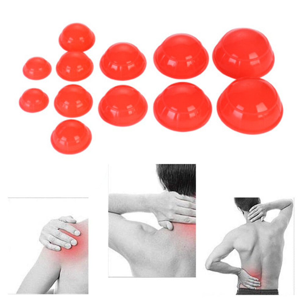 Revolutionary Silicone Suction Cups, Simple Operation, Natural Silicone Material, For Ideal Self-Massage, 12Pcs, Relieves Tension For Nightclubs