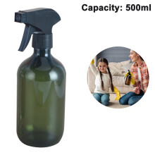 Sticle de pulverizare din plastic negru, recipiente transparente reîncărcabile de 17 oz pentru uleiuri esențiale, frumusețe și curățare,